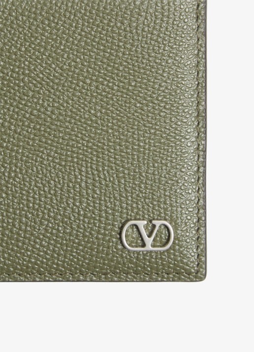 Valentino Garavani Portemonnee van kalfsleer - detail 2 groen