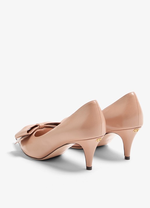 Valentino Garavani Pump van leer - achterkant beige