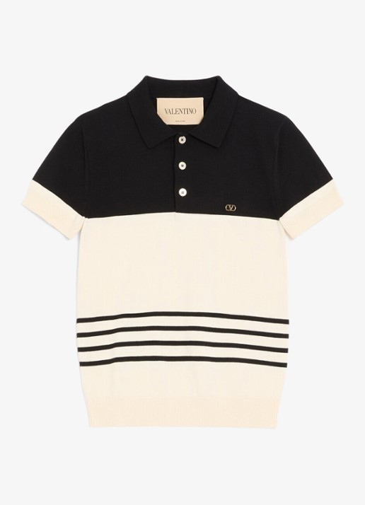 Valentino Garavani Regular fit fijngebreide polo van wol