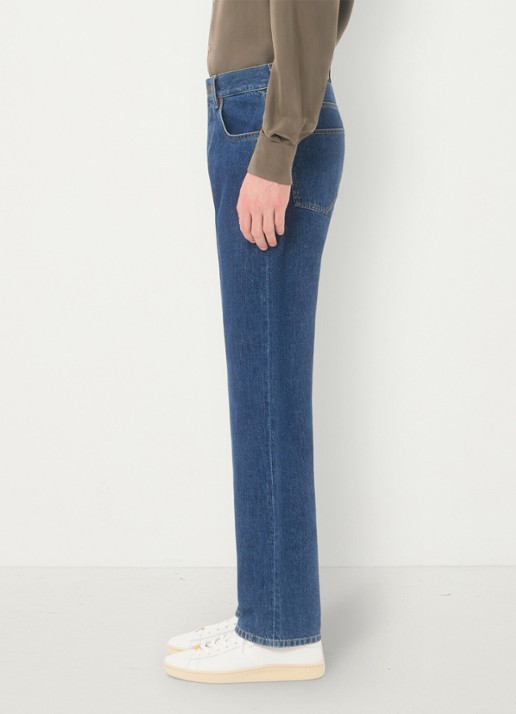 Valentino Garavani Regular fit jeans met donkere wassing - detail 5 indigo