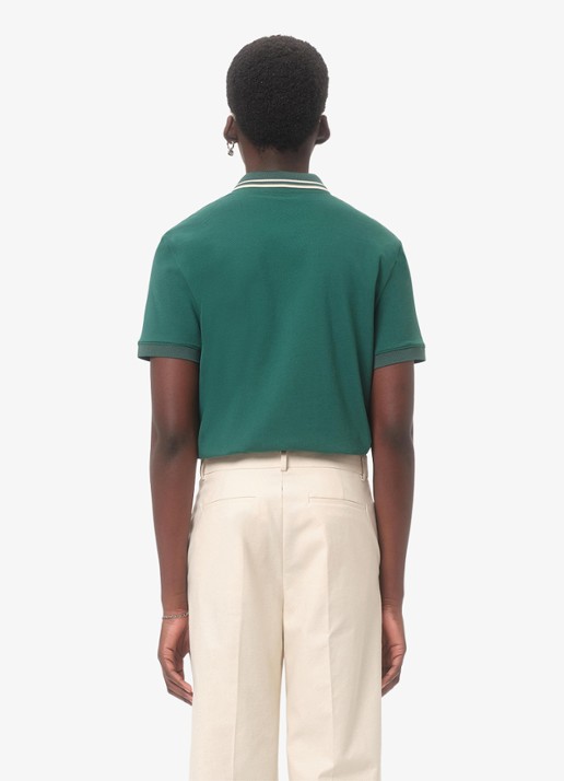 Valentino Garavani Regular fit polo met logo - achterkant 8 groen