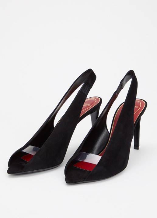 Valentino Garavani Révélé pump van suède - detail 2 zwart