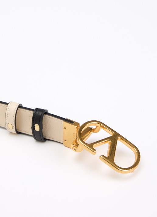 Valentino Garavani Reversible riem van kalfsleer - detail 2 ivoor