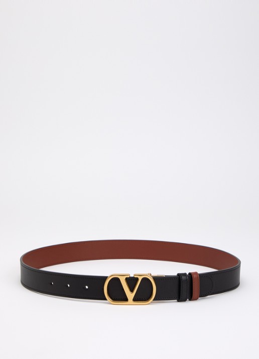 Valentino Garavani Reversible riem van kalfsleer - voorkant camel