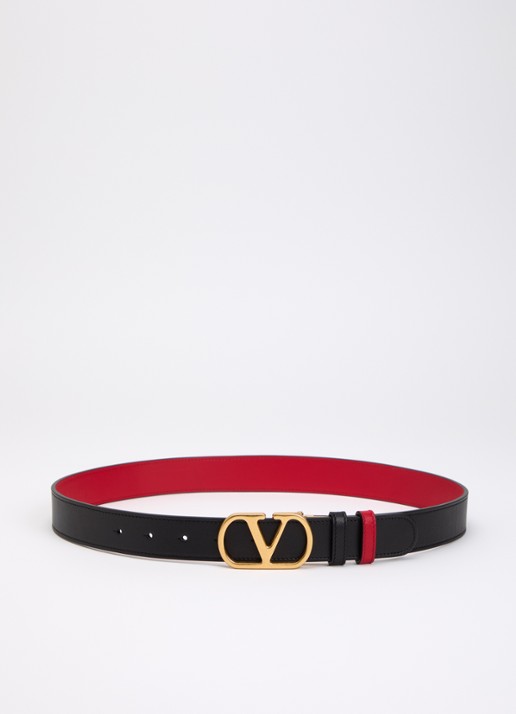 Valentino Garavani Reversible riem van kalfsleer - voorkant rood