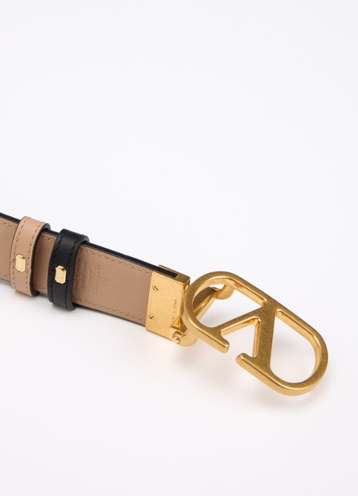 Valentino Garavani Reversible riem van kalfsleer - detail 2 lichtroze