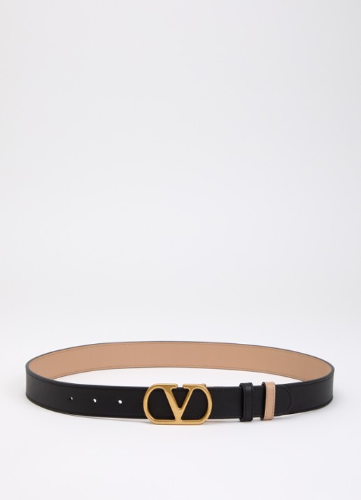Valentino Garavani Reversible riem van kalfsleer - voorkant 3 lichtroze