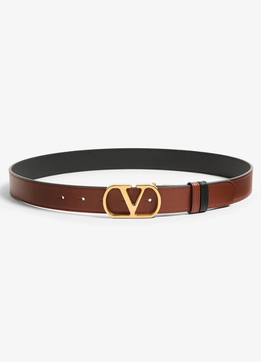 Valentino Garavani Reversible riem van kalfsleer - detail 3 bruin