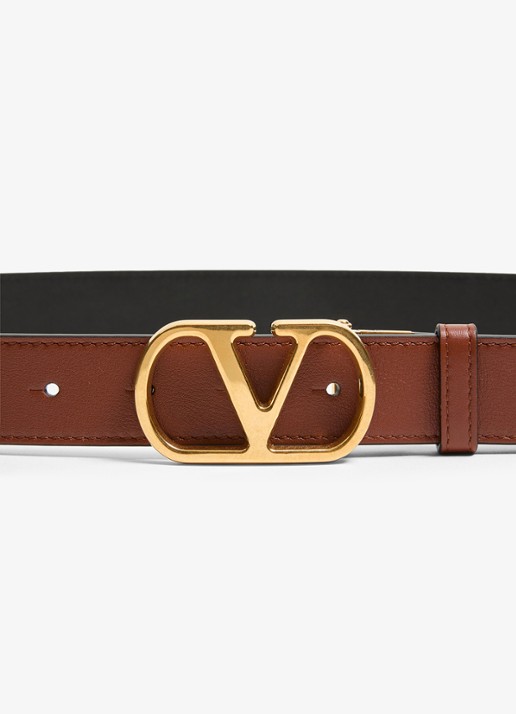 Valentino Garavani Reversible riem van kalfsleer - detail 4 bruin