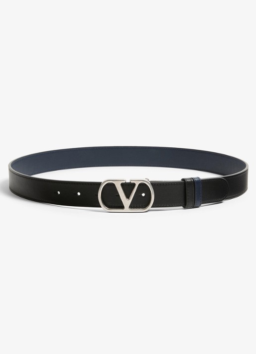 Valentino Garavani Reversible riem van kalfsleer - detail 3 zwart