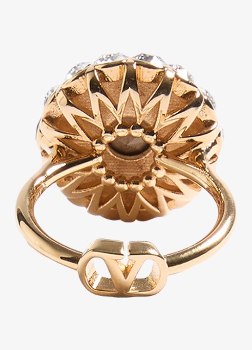 Valentino Garavani Ring met kristal - detail 3 blauw