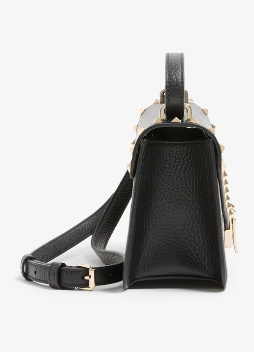 Valentino Garavani Rockstud Small schoudertas van kalfsleer - detail 2 zwart