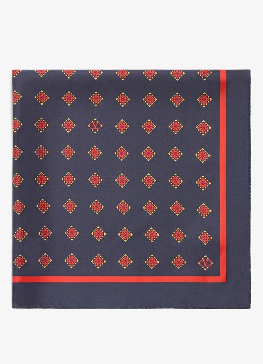 Valentino Garavani Sjaal van zijde met print 60 x 60 cm