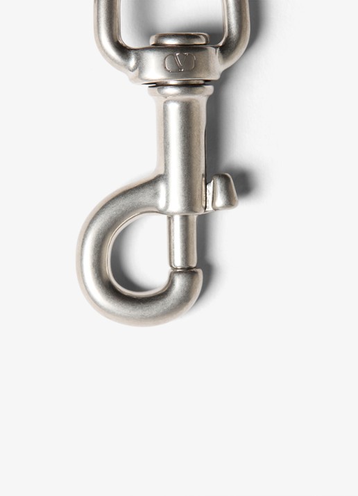 Valentino Garavani Sleutelhanger met logo - detail zilver