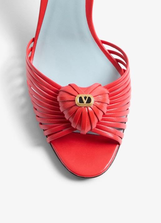 Valentino Garavani Slingback van geitenleer - detail 6 rood