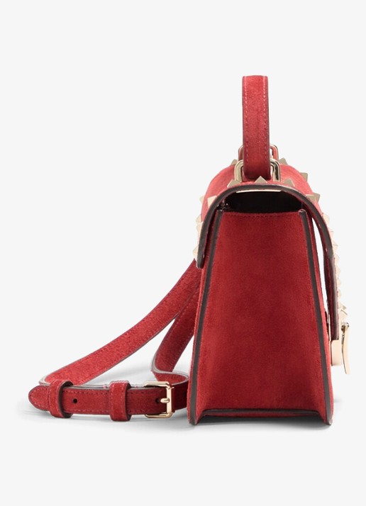 Valentino Garavani Small crossbodytas van lamssuède - detail 3 rood