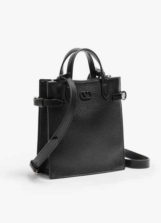 Valentino Garavani Small handtas van kalfsleer - detail 2 zwart