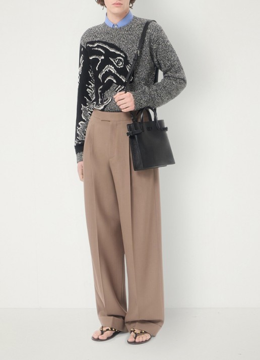 Valentino Garavani Small handtas van kalfsleer - detail 6 zwart