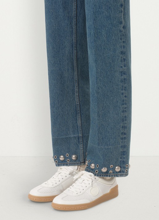 Valentino Garavani Sneaker van kalfsleer - voorkant 2 wit