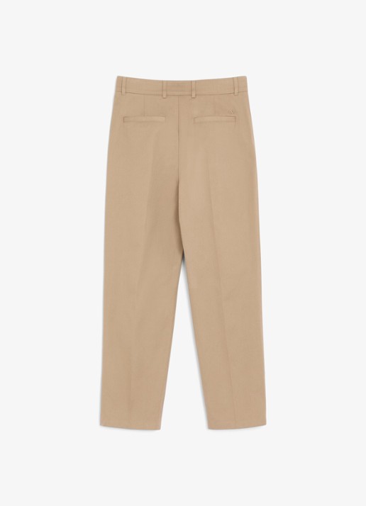 Valentino Garavani Straight fit chino met plooidetails - achterkant 3 donkerbeige