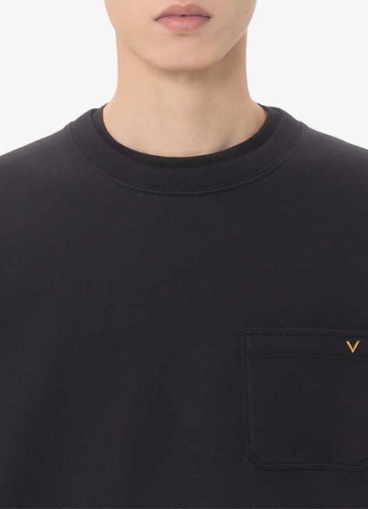 Valentino Garavani Sweater met borstzak - detail 6 zwart