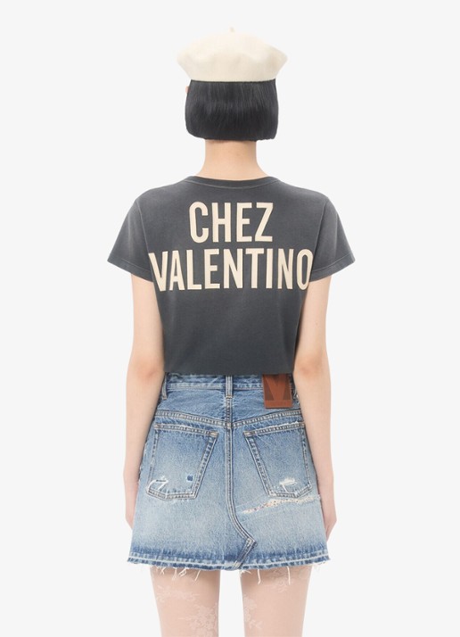 Valentino Garavani T-shirt met front- en backprint - achterkant 3 zwart