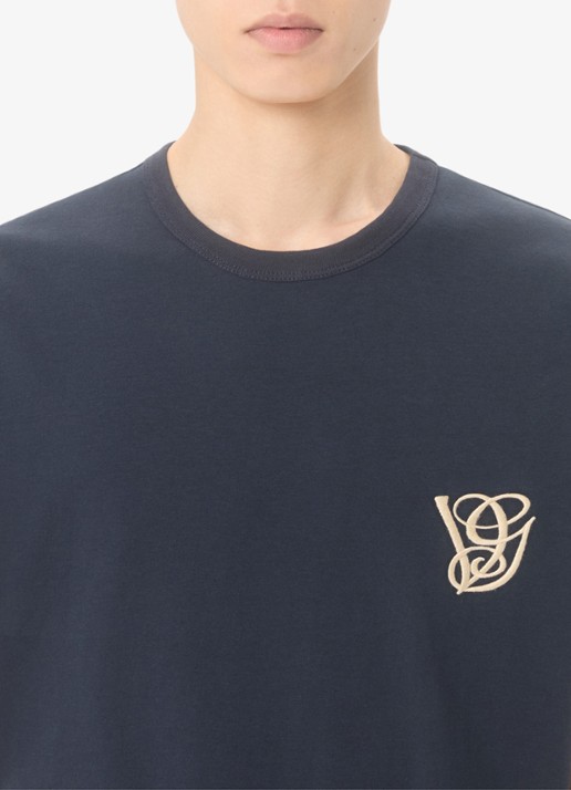 Valentino Garavani T-shirt met logo - detail 6 donkerblauw