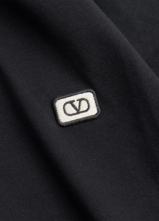 Valentino Garavani T-shirt met logoborduring - detail 8 zwart