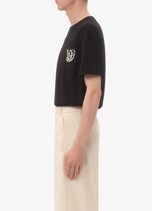 Valentino Garavani T-shirt met logoborduring - detail 2 zwart