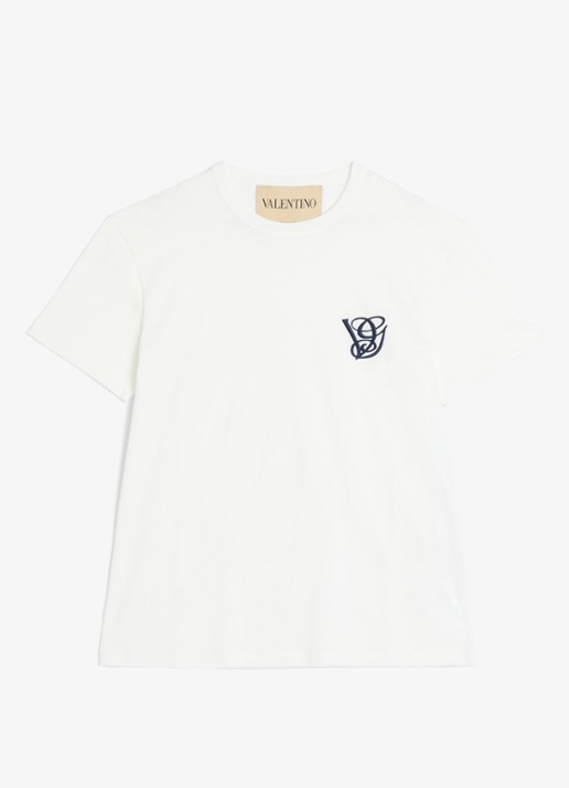 Valentino Garavani T-shirt met logoborduring - voorkant wit