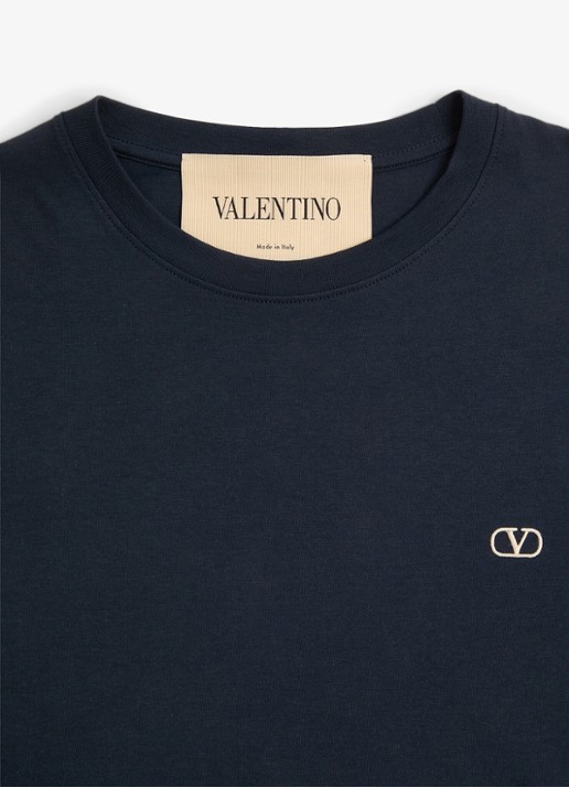 Valentino Garavani T-shirt met logoborduring - detail 4 donkerblauw