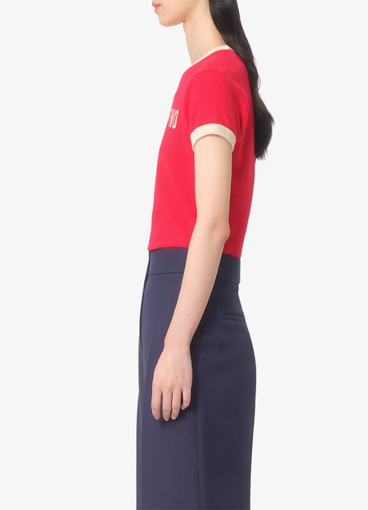 Valentino Garavani T-shirt met logoprint - detail 5 rood