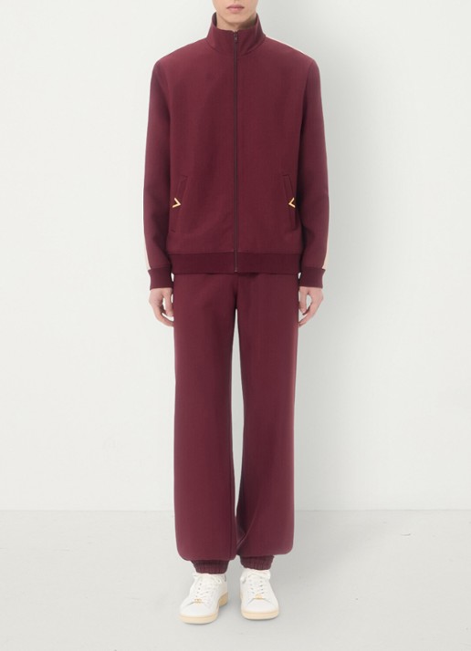 Valentino Garavani Trackvest met steekzakken - voorkant 3 bordeauxrood