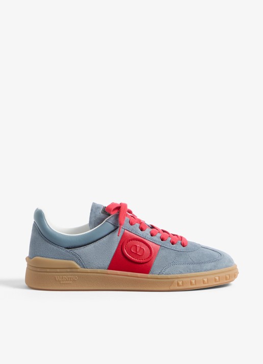 Valentino Garavani Upvillage sneaker van kalfssuède met kalfsleren details