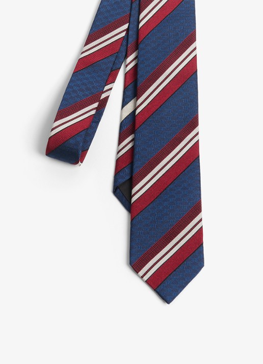 Valentino Garavani Valentie stropdas van zijde - detail 4 donkerblauw