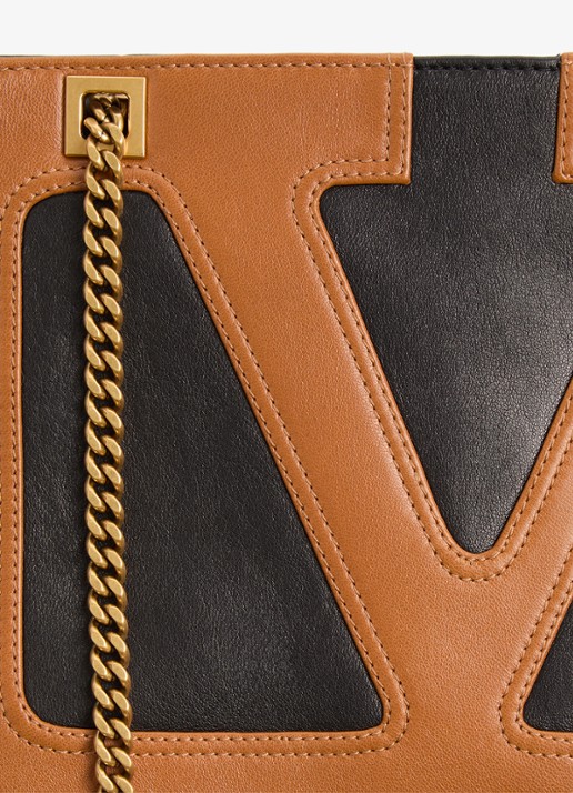 Valentino Garavani Viva Superstar Small schoudertas van lamsleer - detail 7 bruin