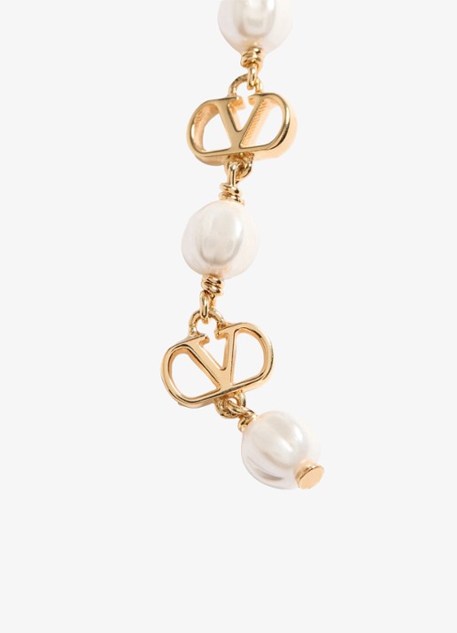 Valentino Garavani VLogo Signature oorhangers met logo - detail 3 goud