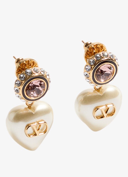 Valentino Garavani VLogo Signature oorstekers met logo - detail goud