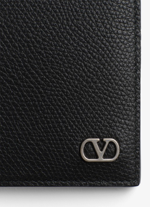 Valentino Garavani VLogo Signature portemonnee van kalfsleer - detail 2 zwart