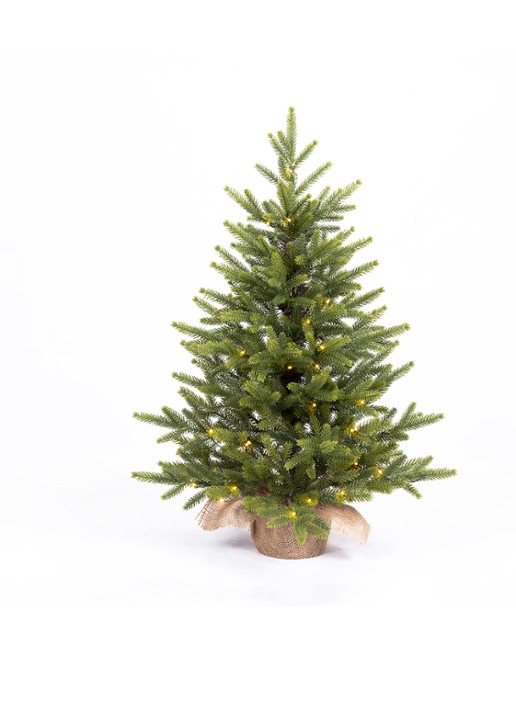 Van Der Gucht Detroit kunstkerstboom met LED verlichting 75 cm