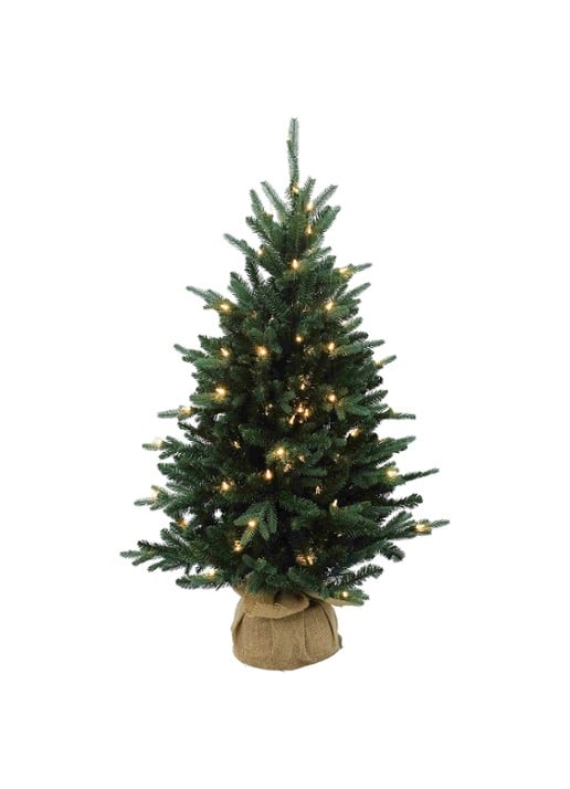 Van Der Gucht Everton kunstkerstboom met LED verlichting 91 cm