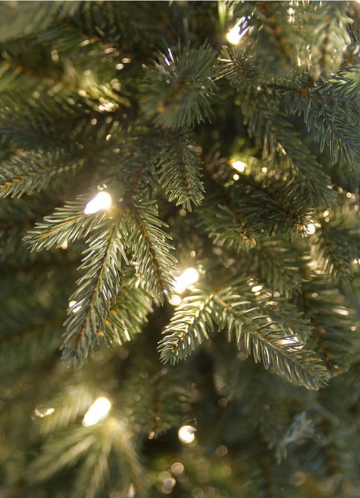 Van Der Gucht Everton Spruce kunstkerstboom met LED verlichting 61 cm - achterkant 3 groen