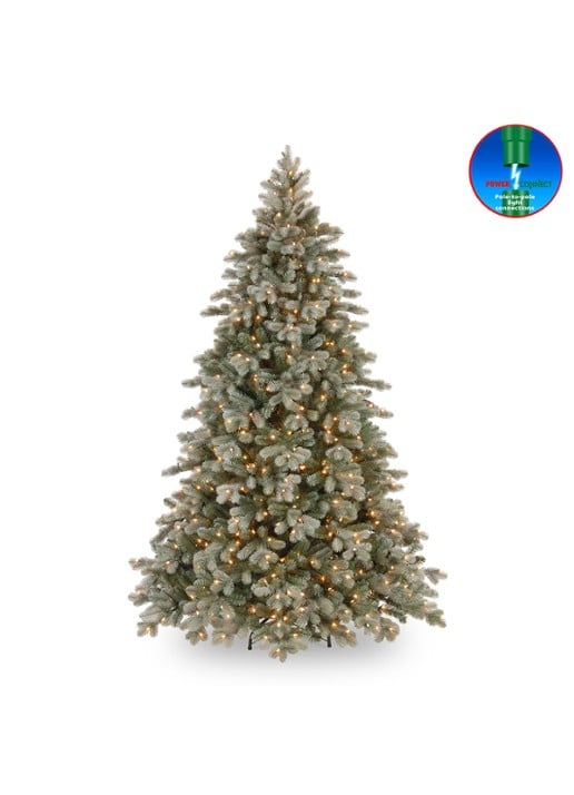 Van Der Gucht Frosted Colorado kunstkerstboom met LED verlichting 228 cm
