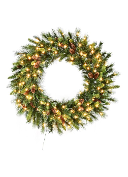 Van Der Gucht Kaia kerstkrans met LED verlichting 91 cm