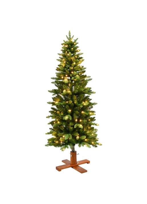 Van Der Gucht Koge Pencil kunstkerstboom met LED verlichting 228 cm