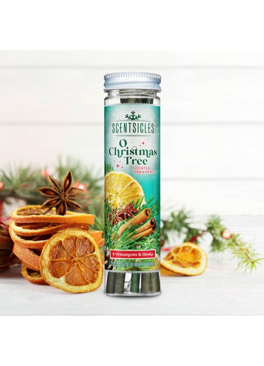 Van Der Gucht O Christmas Tree geurstokjes set van 6 - voorkant 2 groen