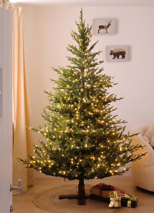 Van Der Gucht Sami Mountain Spruce kunstkerstboom met LED verlichting 213 cm  - detail 4 groen
