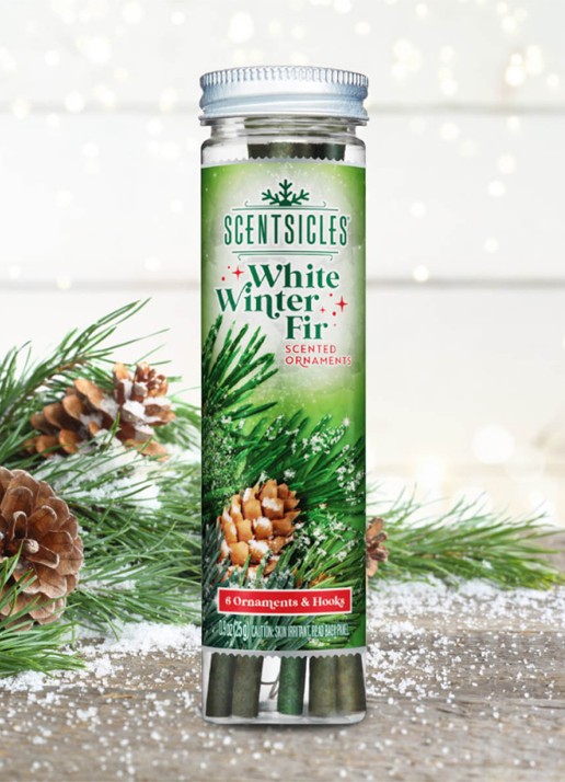 Van Der Gucht White Winter geurstokjes set van 6 - voorkant 7 groen