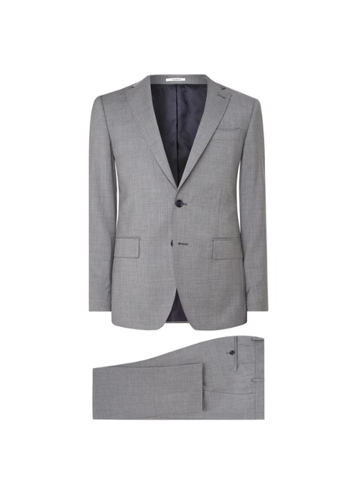 Van Gils Ellis regular fit pak van wol - voorkant 2 grijs