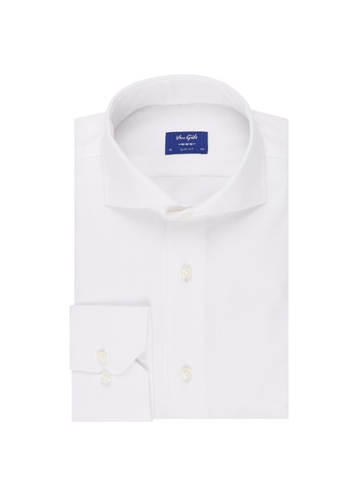 Van Gils Extreme slim fit overhemd met stretch - voorkant wit
